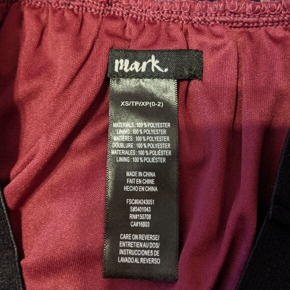 MARK pleated midi skirt abstract geometric graphic XS @G - Picture 7 of 8